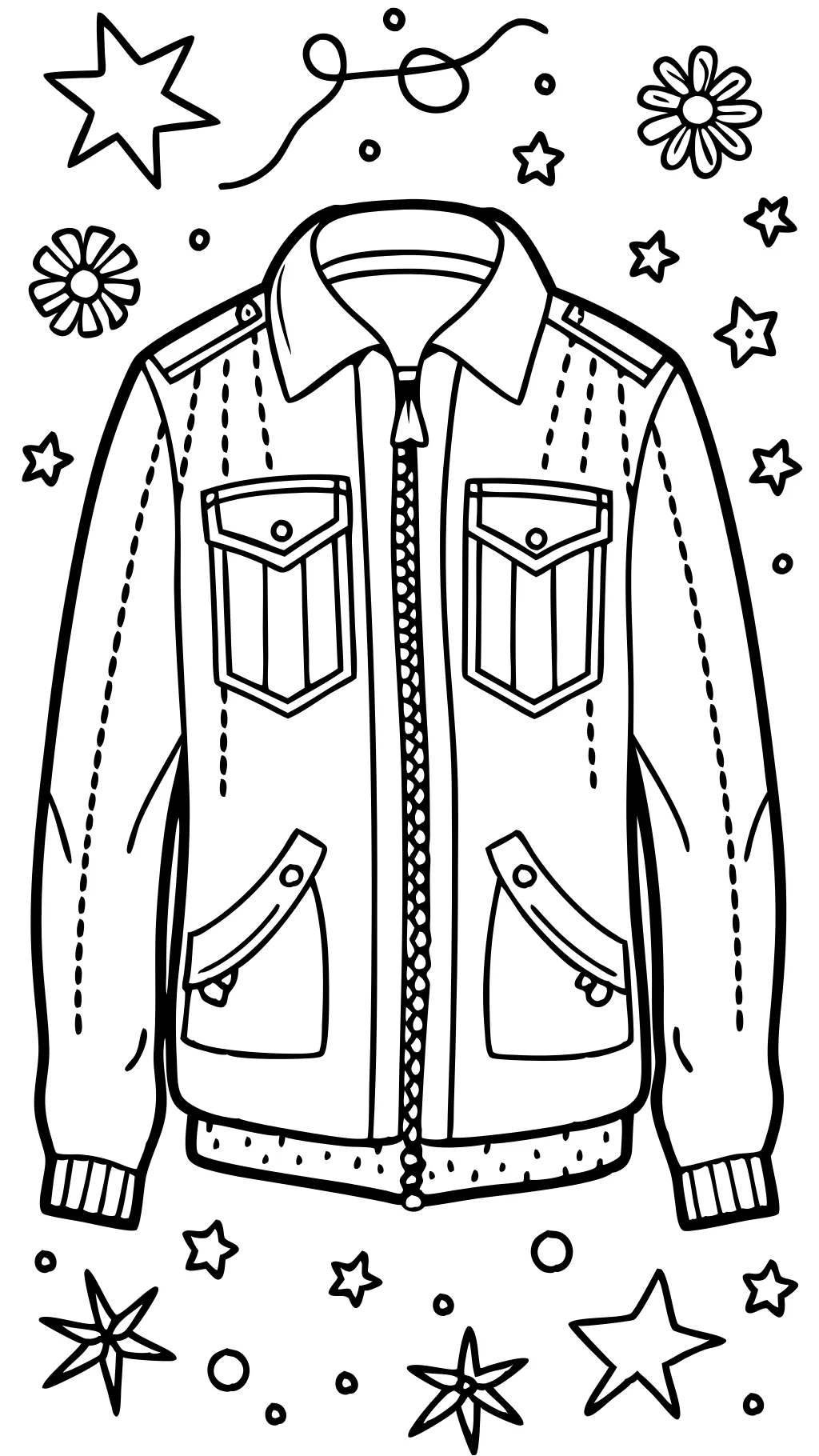 coloring pages of jacket